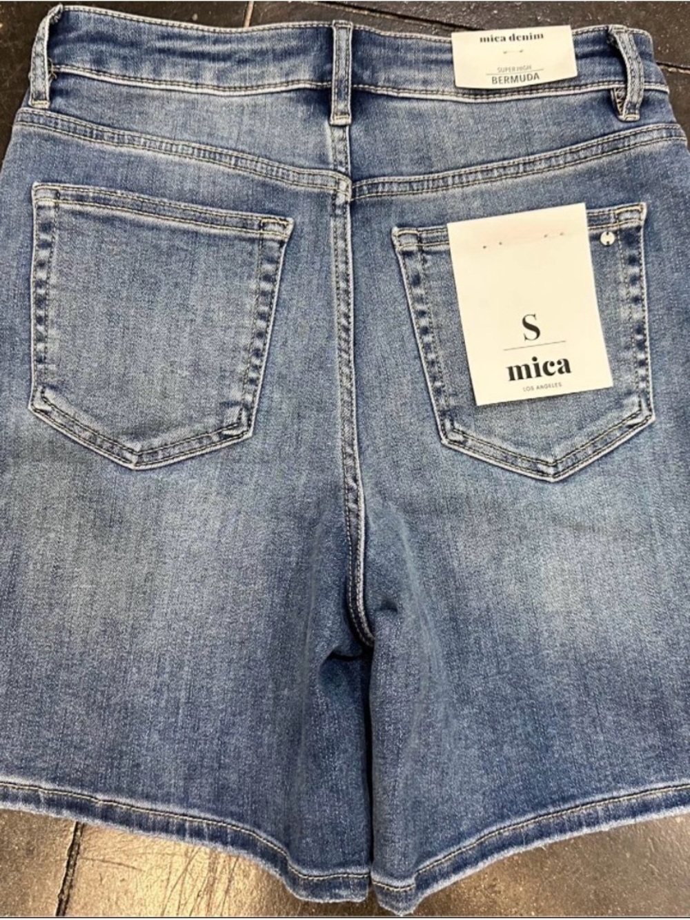 mica Denim Light Blue Bermuda Shorts